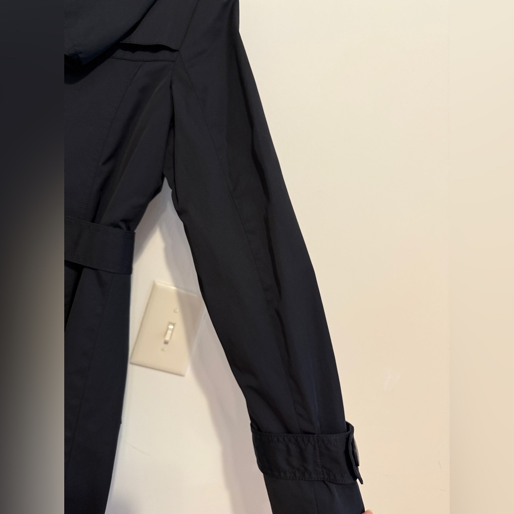 Ellen Tracy double-breasted trench coat in navy blue size M - Picture 5 of 9